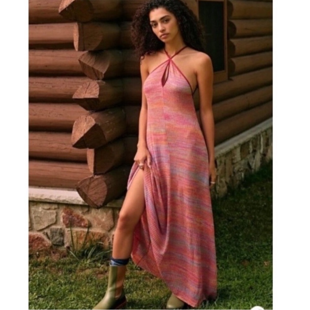NWT Free People Summer Maxi Dress Endless Love XS halter neck sundress